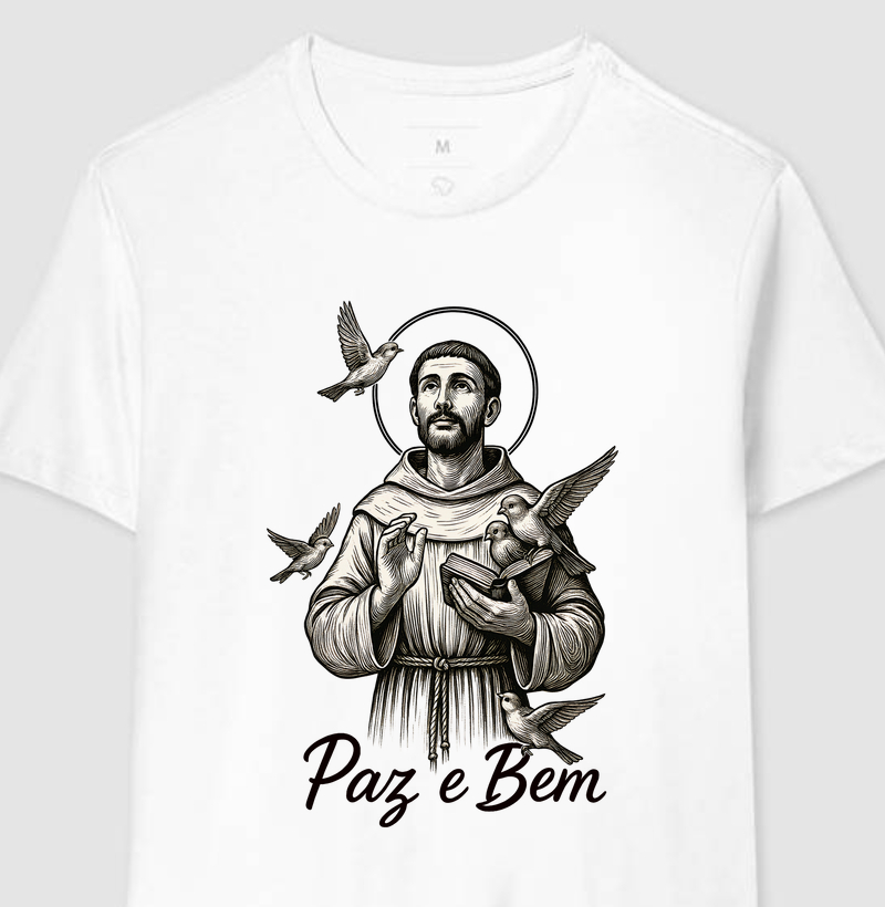 Camiseta católica Paz e Bem