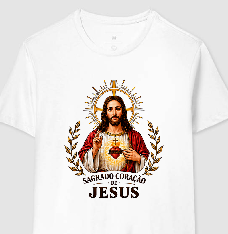 Camiseta católica Sagrado Coração de Jesus