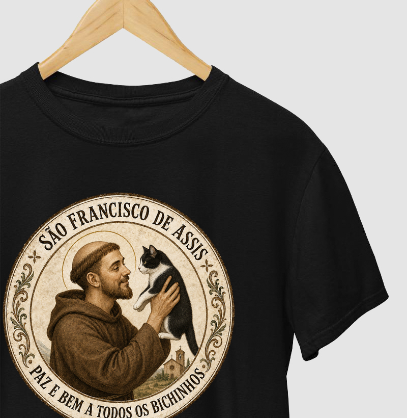 Camiseta católica São Francisco de Assis